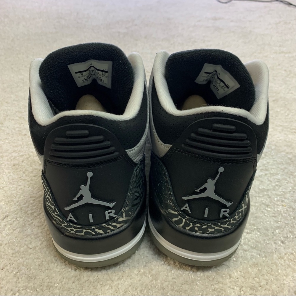 Nike Air Jordan 3 III Retro Wolf Grey Metallic Sliver Cement Men’s Size 9 & Box - Picture 5 of 8